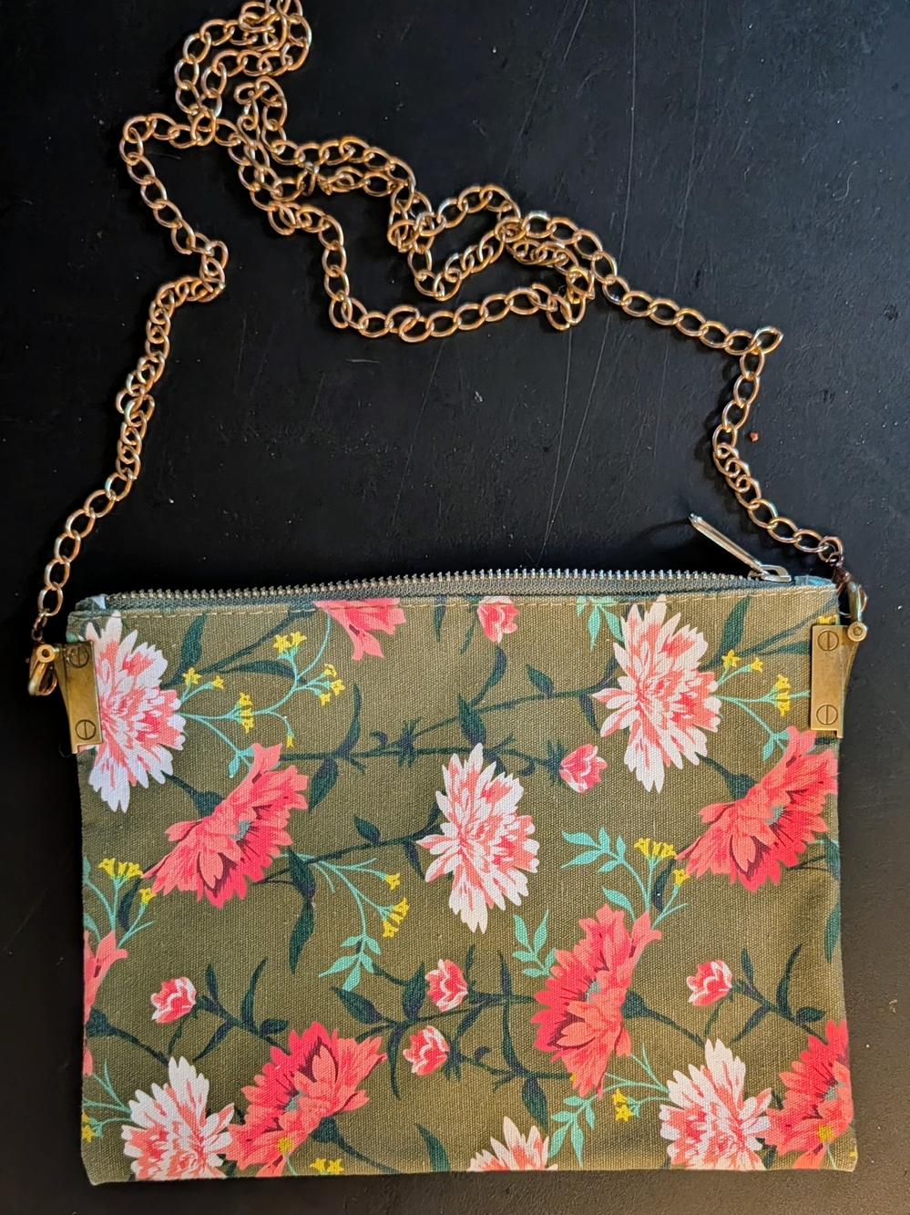 NWOT Custom Small Crossbody Floral Print Canvas Bag - Old Navy Fall 2017 Base